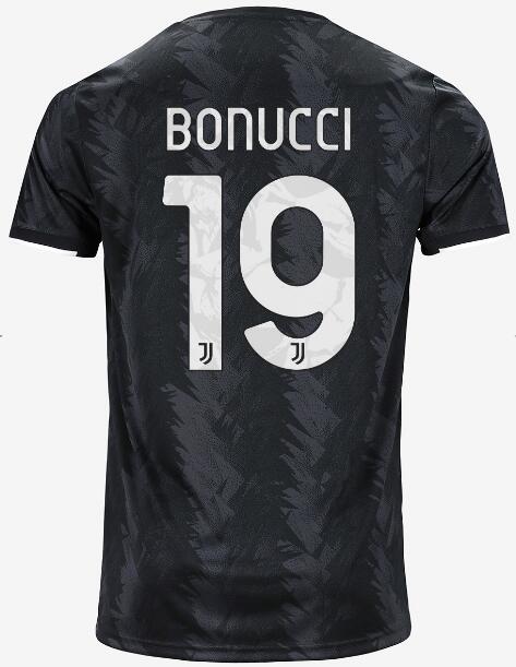 Juventus 2022/23 Away 19 BONUCCI Shirt Soccer Jersey