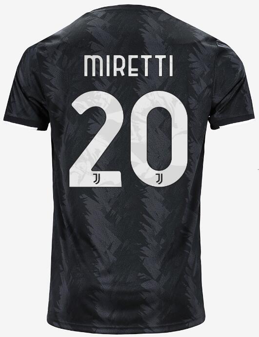 Juventus 2022/23 Away 20 MIRETTI Shirt Soccer Jersey