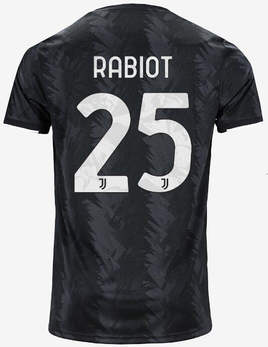 Juventus 2022/23 Away 25 RABIOT Shirt Soccer Jersey