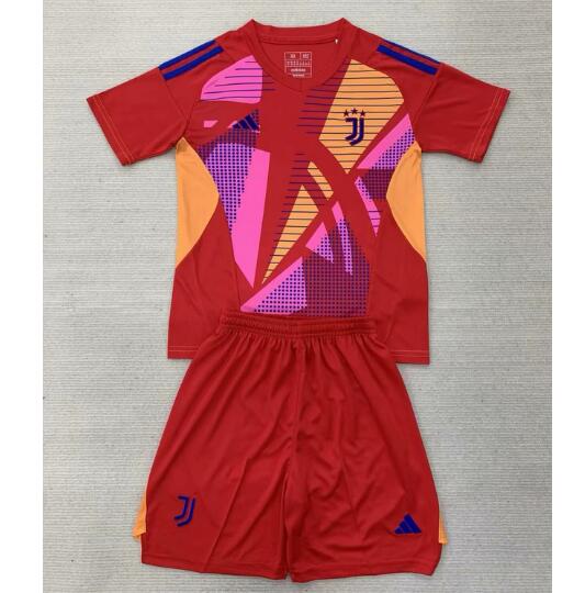 Juventus 2024/25 Goalkeeper Kids Soccer Team Kit Children Shirt + Shorts