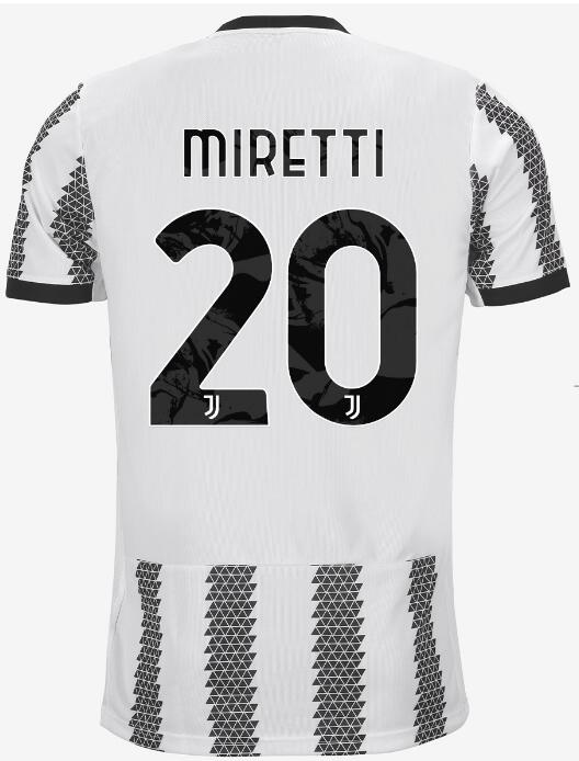 Juventus 2022/23 Home 20 MIRETTI Shirt Soccer Jersey