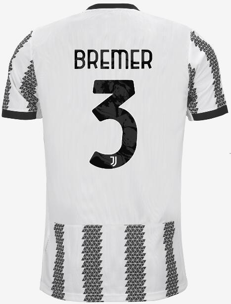 Juventus 2022/23 Home 3 BREMER Shirt Soccer Jersey