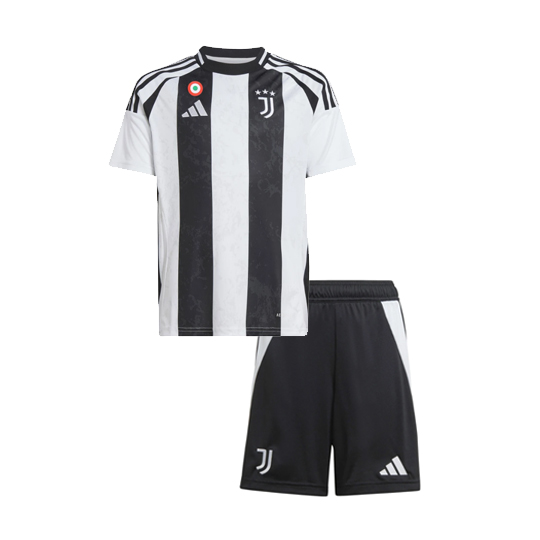Juventus 2024/25 Home Kids Soccer Team Kit Children Shirt + Shorts