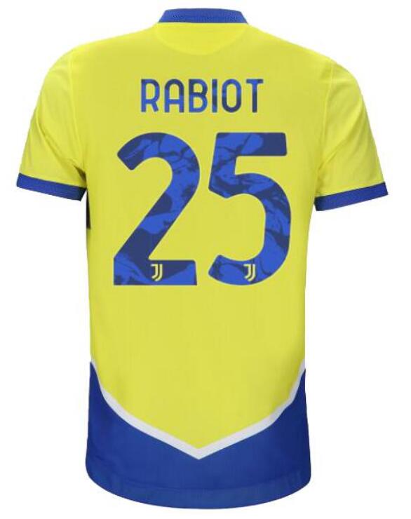 Juventus 2021/22 Third 25 RABIOT Shirt Soccer Jersey