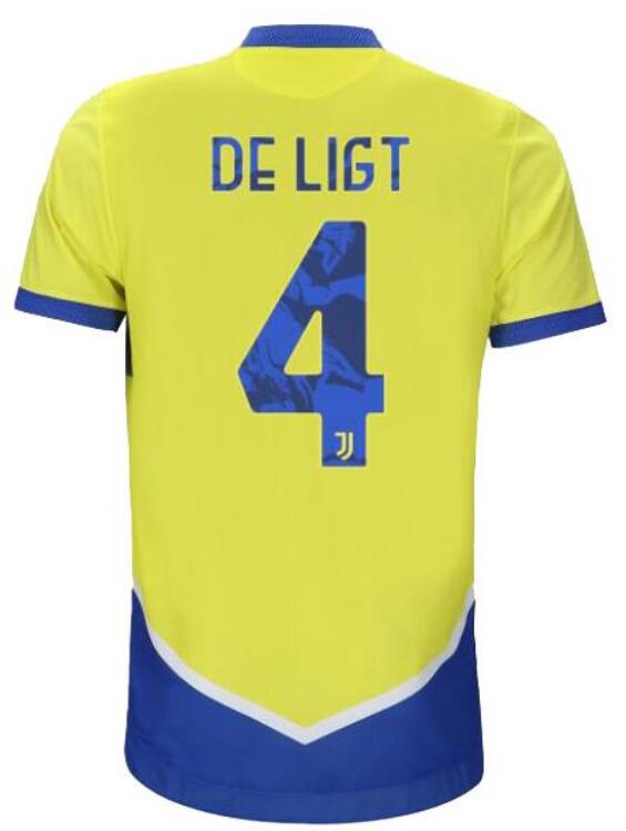 Juventus 2021/22 Third 4 DE LIGT Shirt Soccer Jersey