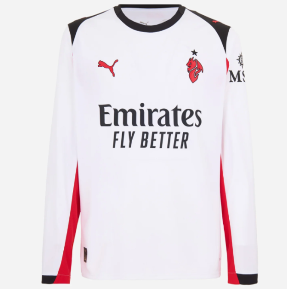 AC Milan 2025/26 Away Long Sleeved Shirt Soccer Jersey