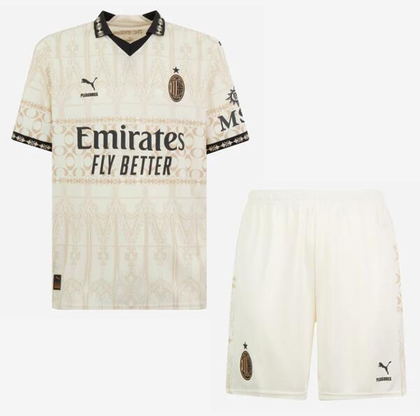 AC Milan 2023/24 Fourth Kids Light Soccer Kits Children Shirt + Shorts
