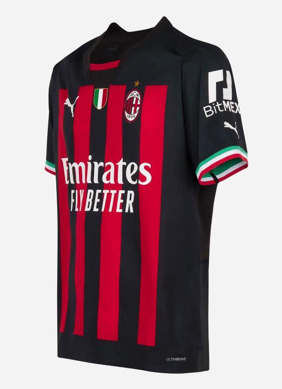 AC Milan 2022/23 Home Match Version Shirt Soccer Jersey