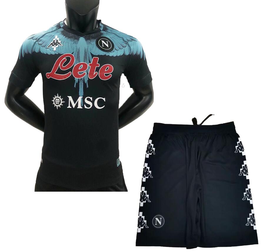 Napoli 2020/21 Maglia Gara Men's Burlon GK Limited Edition Navy Soccer Team Kit