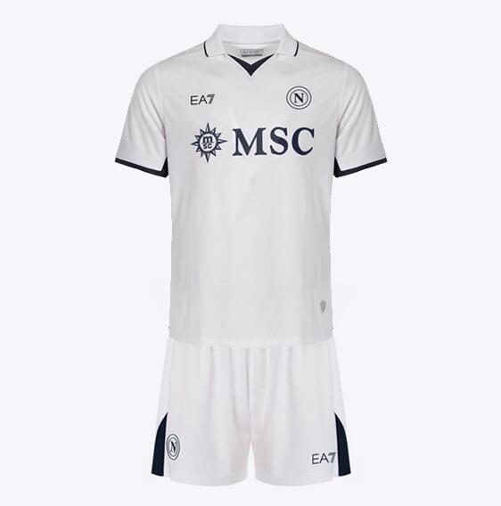Napoli 2024/25 Away Kids Soccer Kit Children Shirt and Shorts