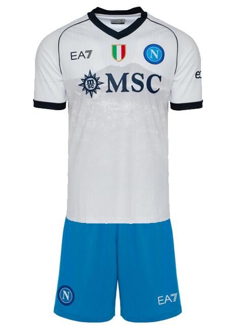 Napoli 2023/24 Away Kids Soccer Kit Children Shirt and Shorts