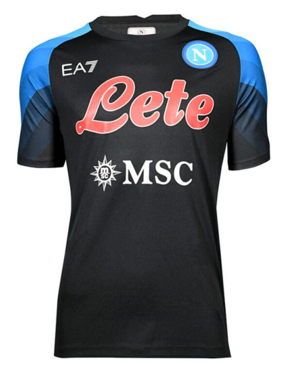 Napoli 2022/23 Black Blue Training Shirt