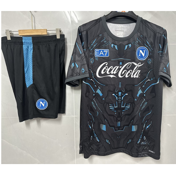 Napoli 2025/26 Black Training Uniforms (Shirt+Shorts)