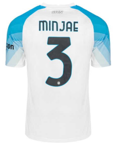 Napoli 2023/24 Face White Minjae 3 Shirt Soccer Jersey