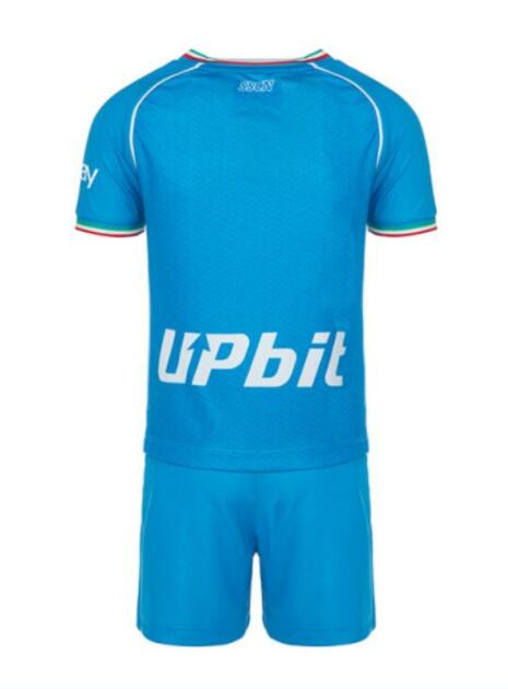 Napoli 2023/24 Home Kids Soccer Kit Children Shirt and Shorts