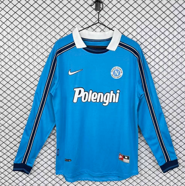 Napoli 1998/99 Home Retro Long Sleeved Shirt Soccer Jersey
