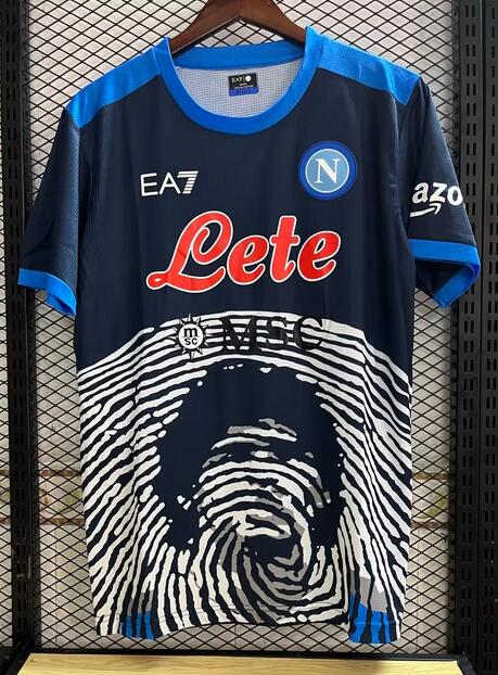 Napoli 2022/23 Souvenir Maradona Navy Shirt Soccer Jersey