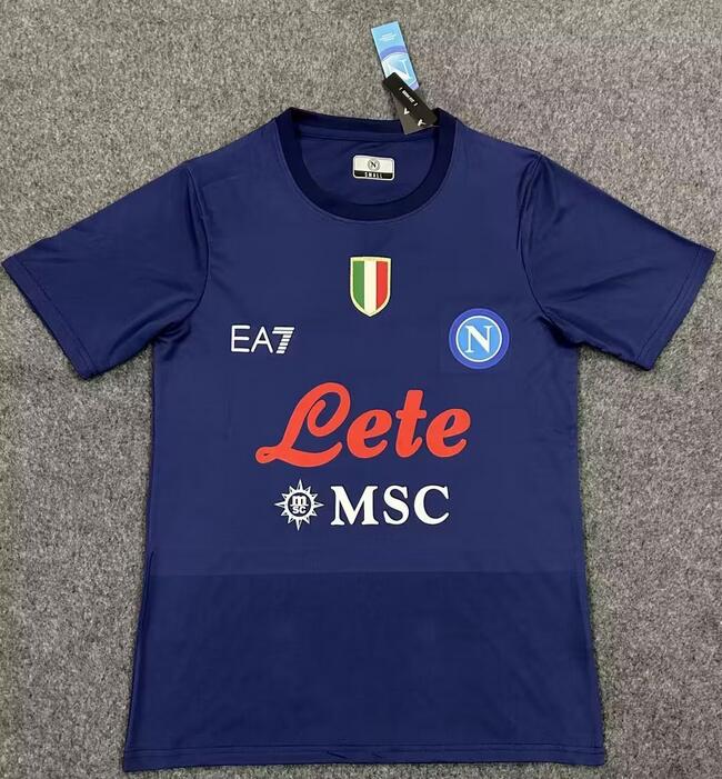 Napoli 2023/24 Navy Training Shirt With Champions Patch