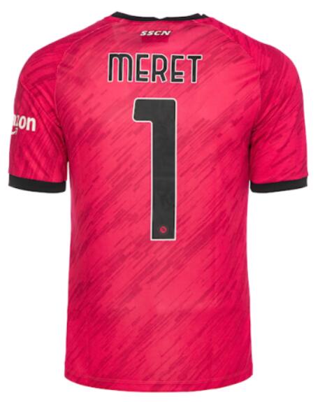 Napoli 2023/24 GK Fuchsia 1 Meret Shirt Soccer Jersey