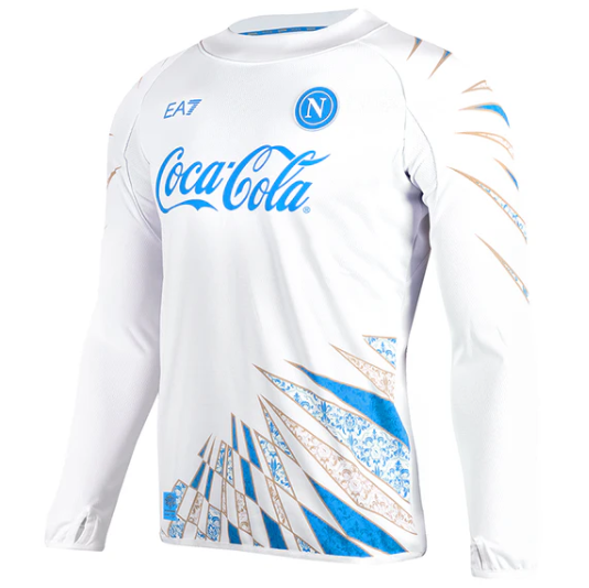 Napoli 2025/26 White Blue Long Sleeves Training Shirt