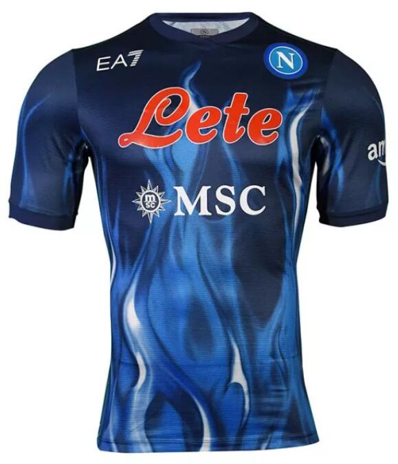 Napoli 2021/22 Third Blue Match Version Shirt Soccer Jersey