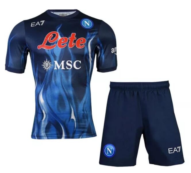 Napoli 2021/22 Third Blue Soccer Team Kit
