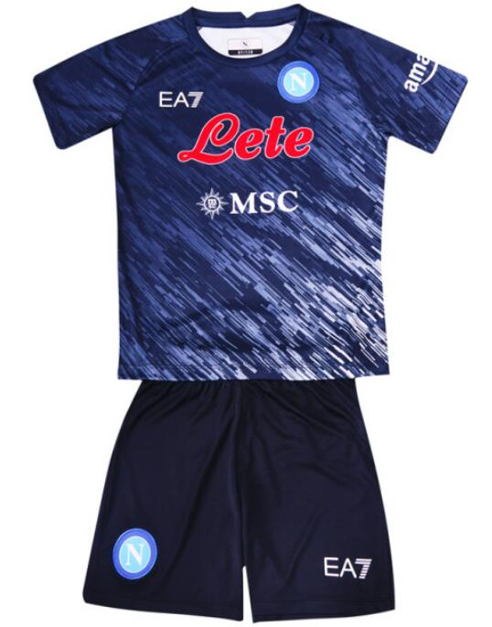 Napoli 2022/23 Third Kids Soccer Kit Children Shirt and Shorts