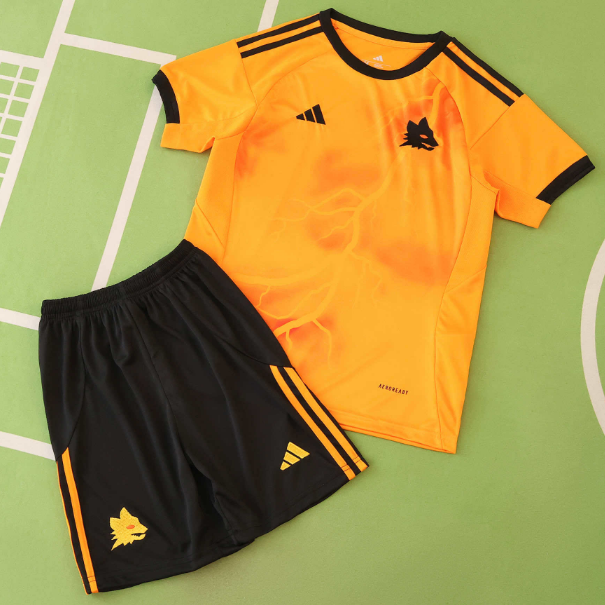 AS Roma 2025/26 Away Kids Soccer Kits Shirt + Shorts