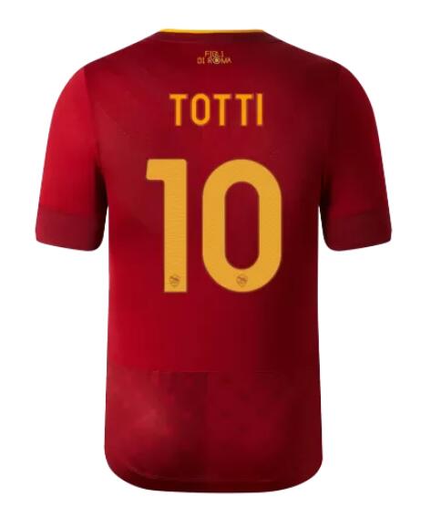 Roma 2022/23 Home TOTTI #10 Shirt Soccer Jersey