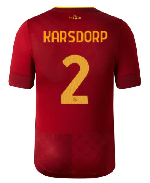Roma 2022/23 Home 2 KARSDORP Shirt Soccer Jersey