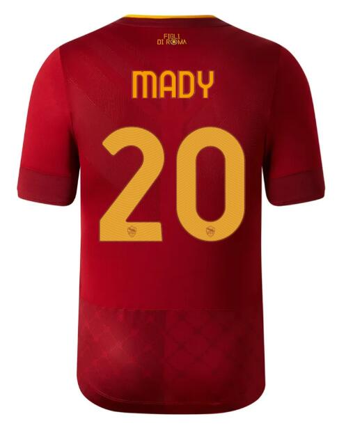 Roma 2022/23 Home 20 MADY Shirt Soccer Jersey