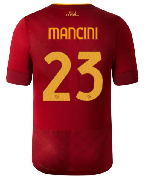 Roma 2022/23 Home 23 MANCINI Shirt Soccer Jersey