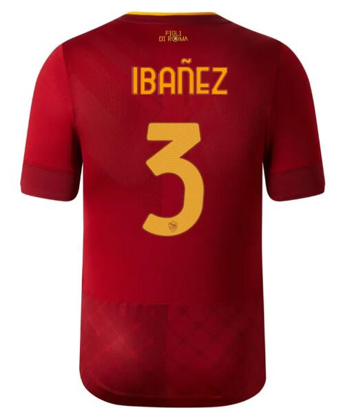 Roma 2022/23 Home 3 IBAÑEZ Shirt Soccer Jersey