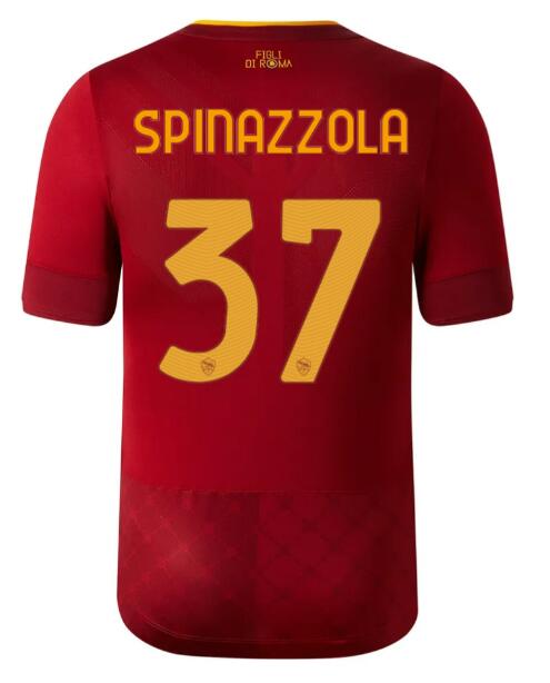 Roma 2022/23 Home 37 SPINAZZOLA Shirt Soccer Jersey