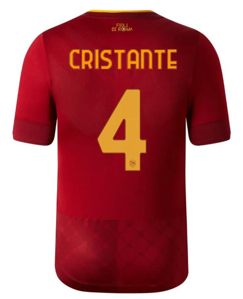 Roma 2022/23 Home 4 CRISTANTE Shirt Soccer Jersey