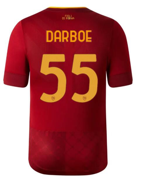 Roma 2022/23 Home 55 DARBOE Shirt Soccer Jersey
