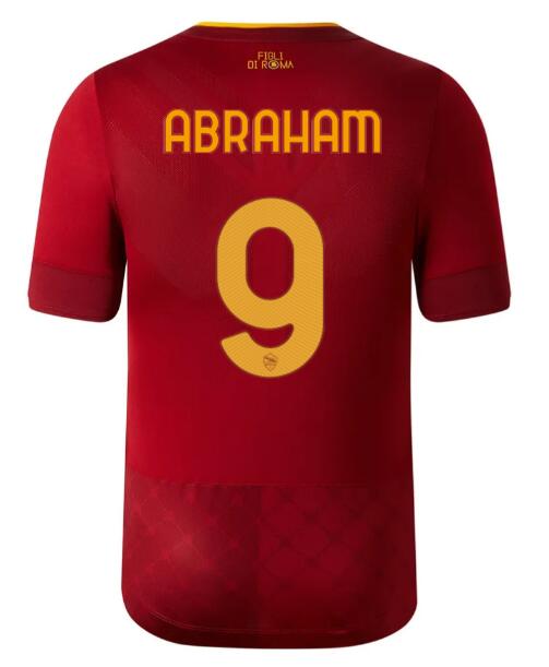 Roma 2022/23 Home 9 ABRAHAM Shirt Soccer Jersey