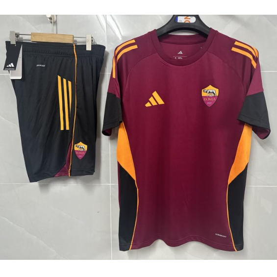 Roma 2025/26 Red Training Uniforms (Shirt+Shorts)