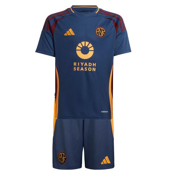 AS Roma 2024/25 Third Kids Soccer Kits Shirt And Shorts