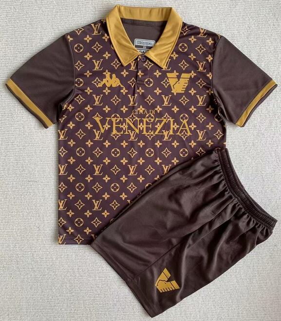 Venezia 2023/24 Special Kids Coffee Soccer Kit Children Shirt + Shorts
