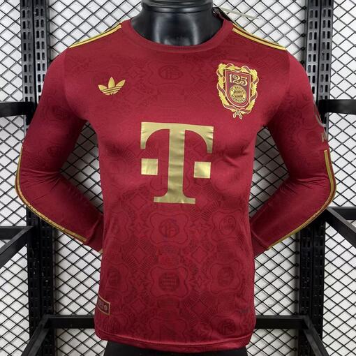 Bayern Munich 2024/25 Anniversary 125th Match Version Long Sleeved Shirt Soccer Jersey