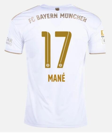 Bayern Munich 2022/23 Away 17 SADIO MANÉ Shirt Soccer Jersey