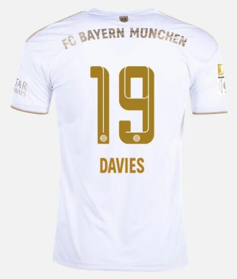 Bayern Munich 2022/23 Away 19 Davies Shirt Soccer Jersey