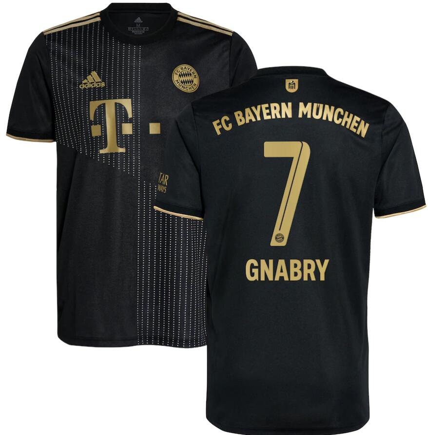Bayern Munich 2021/22 Away 7 Gnabry Shirt Soccer Jersey