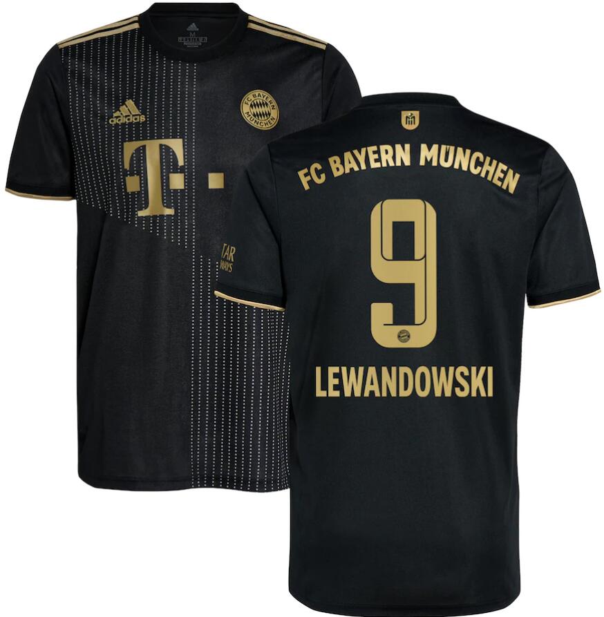 Bayern Munich 2021/22 Away 9 Lewandowski Shirt Soccer Jersey