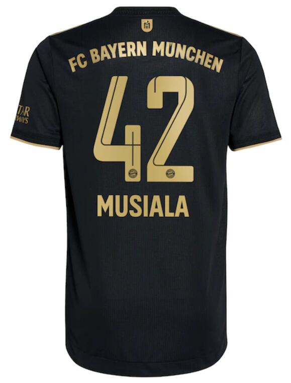 Bayern Munich 2021/22 Away 42 MUSIALA Shirt Soccer Jersey