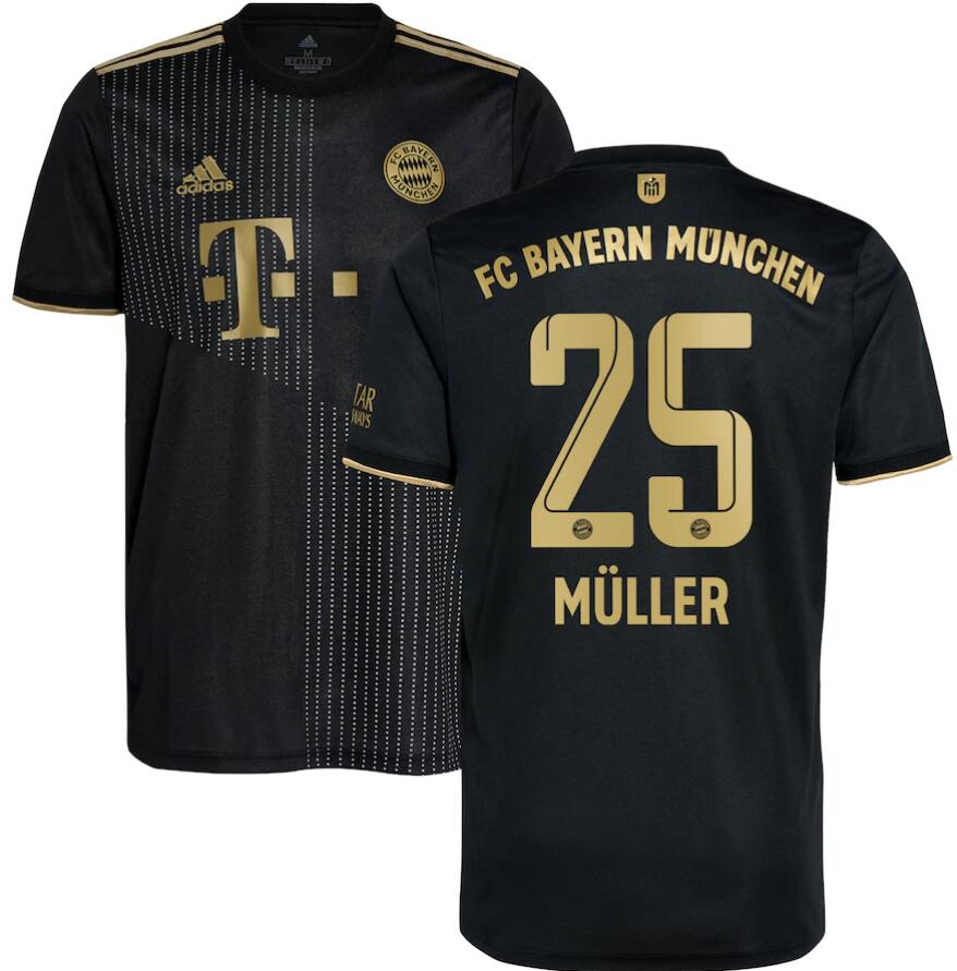Bayern Munich 2021/22 Away 25 Müller Shirt Soccer Jersey