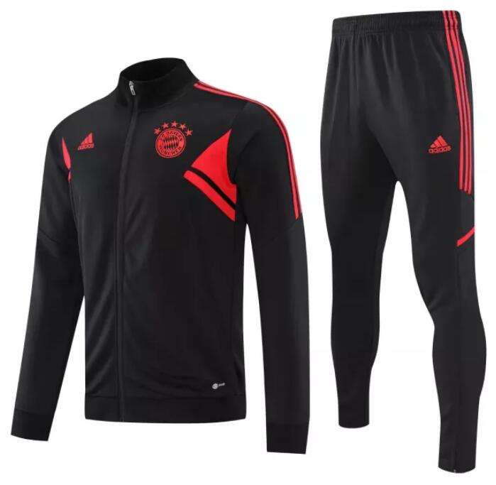Bayern Munich 2022/23 Black Training Suit (Jacket+Trouser)