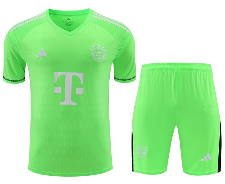 Bayern Munich 2023/24 Goalkeeper Green Uniforms (Shirt+Shorts)