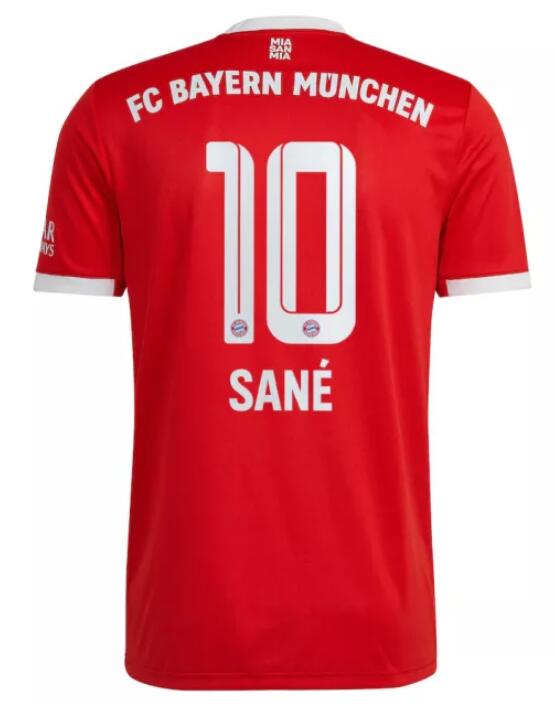 Bayern Munich 2022/23 Home 10 Sané Shirt Soccer Jersey